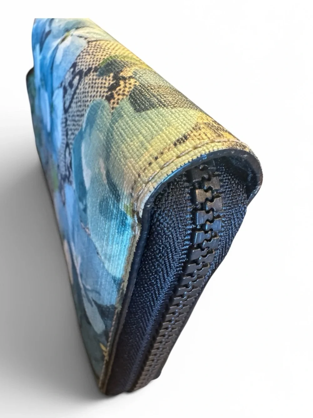 Gucci GG Blooms Zip Around Wallet Blue Floral Wallet w/ Gift Box Made in Italy - Picture 13 of 15